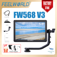 FEELWORLD FW568 V3 Portable Camera DSLR Field Waveform Monitor 5.5 Inch 4K HDMI In Out Full HD 1920x1152 Tilt Arm Power Output