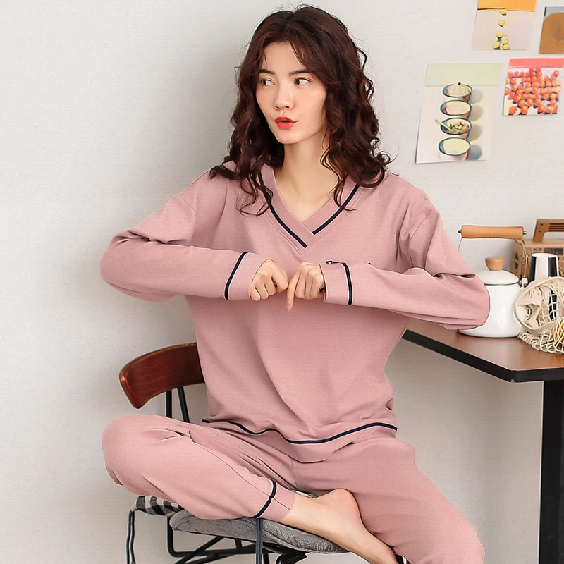 With Breastfeeding Mouth And Adjustable belt Pajamas For Pregnant Women Full Cotton Postpartum Confinement Home Service Clothing