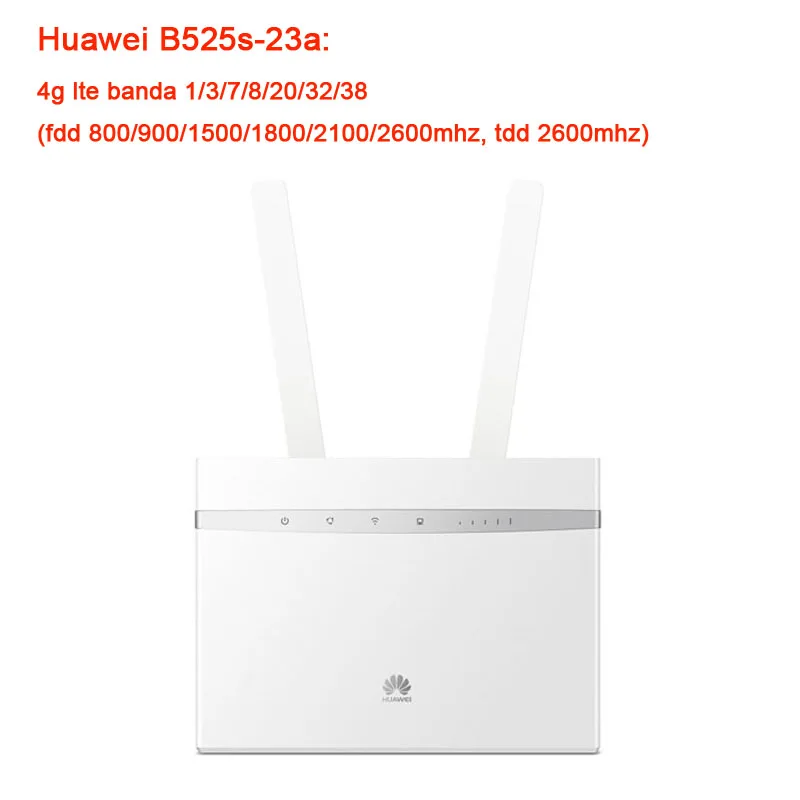 Ontgrendelen huawei b525 B525S-23a 4g lte cpe router b525s-23a 300mbps wifi gateway router kat. 6 mobiele hotspot + 2cps 4g antenne