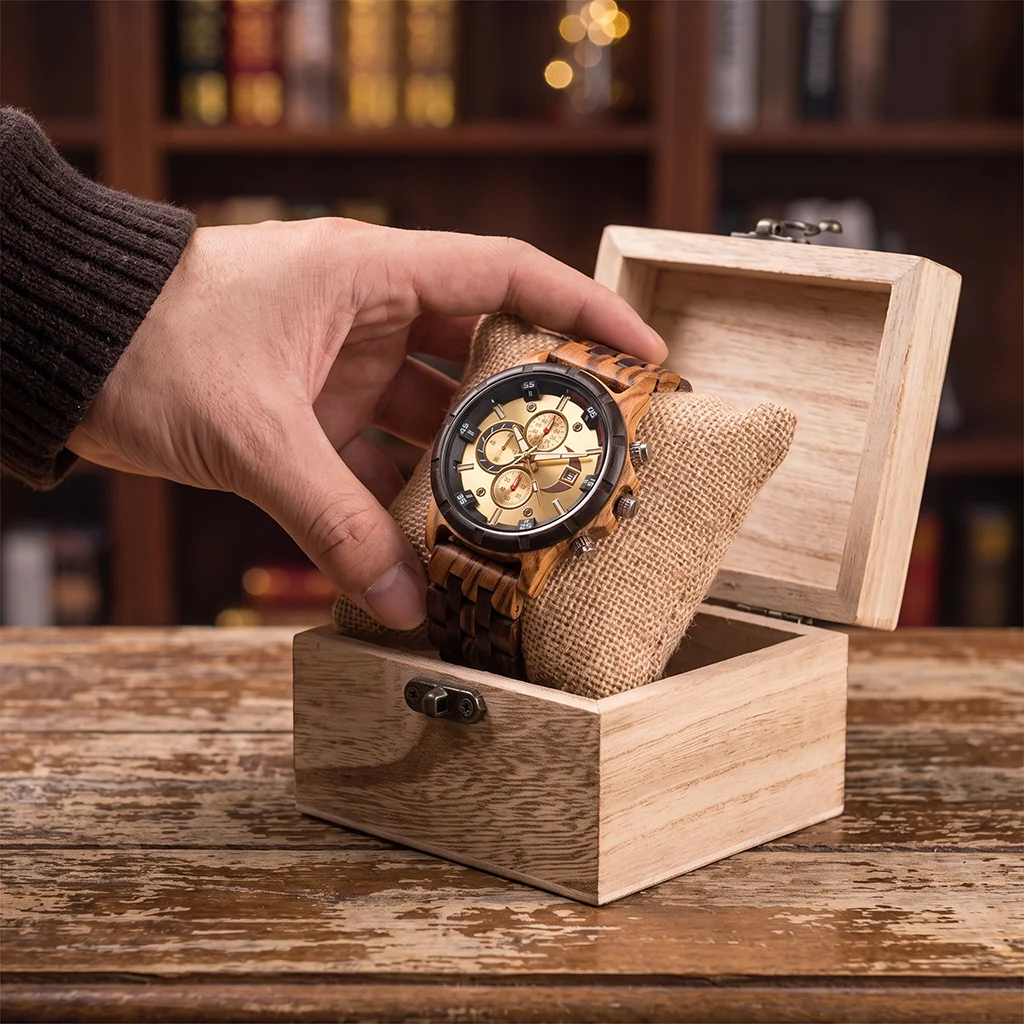 Man's Watches Wooden Watch Str - Luxury Watch Mockup ulasan dan harga
