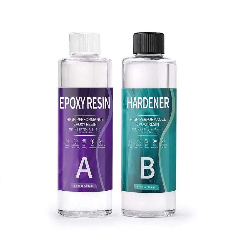 1:1 AB الراتنج الايبوكسي الغراء عالية لاصق تصلب كريستال الغراء DIY بها بنفسك مجوهرات من مادة الراتنج صنع الملحقات اللثة 100/200/400/500/1000 جرام