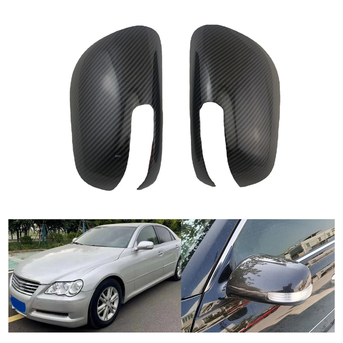 Car Rearview Mirror Cover for Toyota Scion TC 2011 2012 2013 2014 2015 2016 Carbon Door Mirror Cover Trim