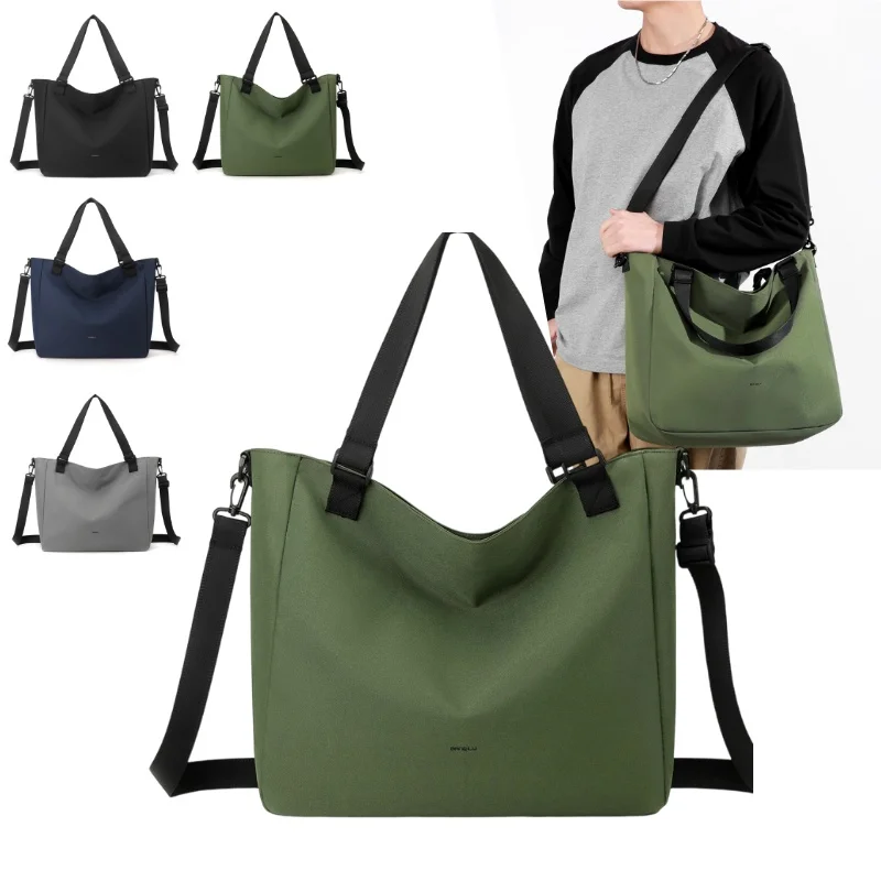 

Легкая женская нейлоновая сумка-тоут, повседневная сумка через плечо, сумка-кроссбоди с несколькими карманами, для шопинга, путешествий, школы, большая вместимость, 2026