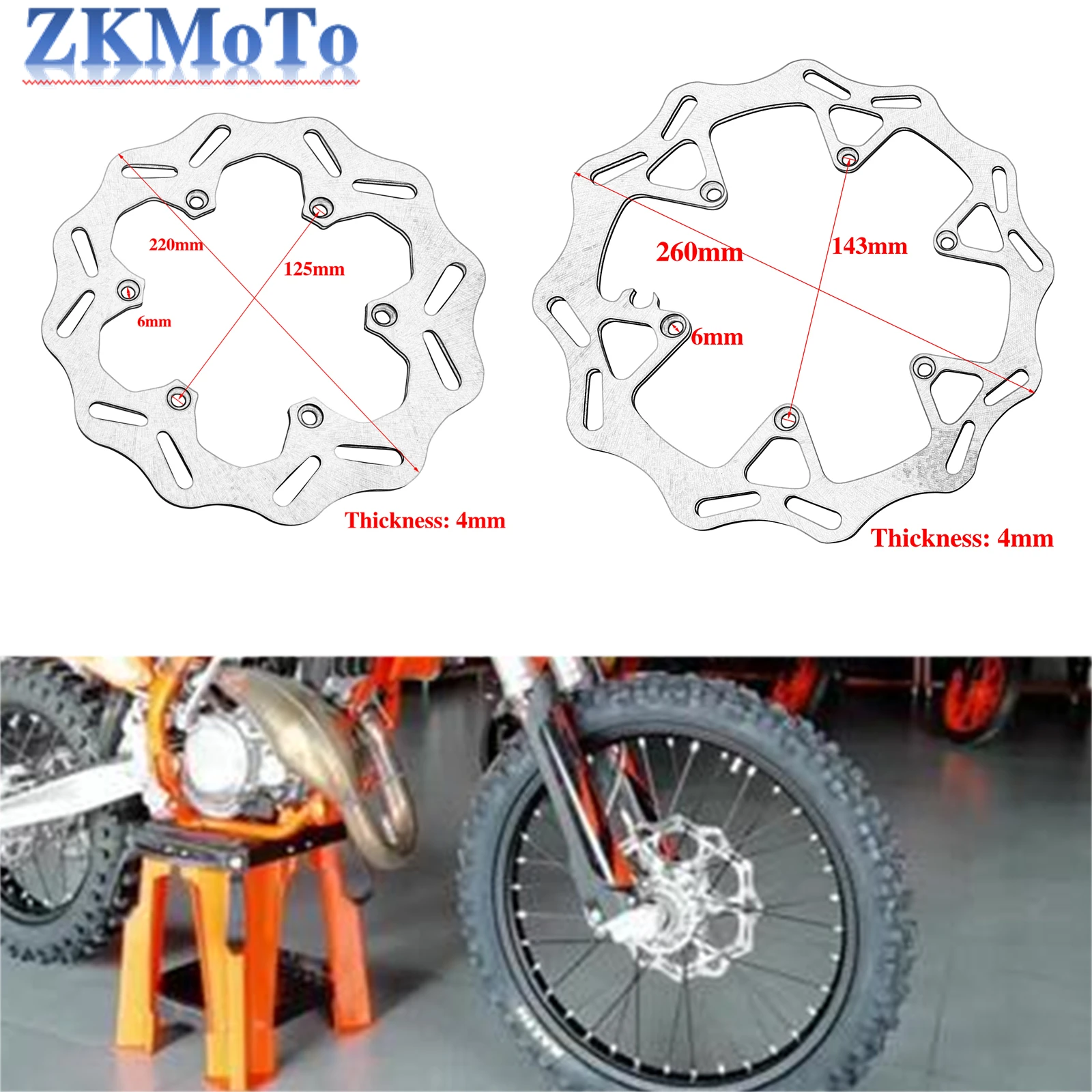 Front Rear Brake Disc Rotor For KTM EXC EXCF SX SXF XC XCW ENDURO 125 150 200 250 300 350 400 450 500 All Models 94-22