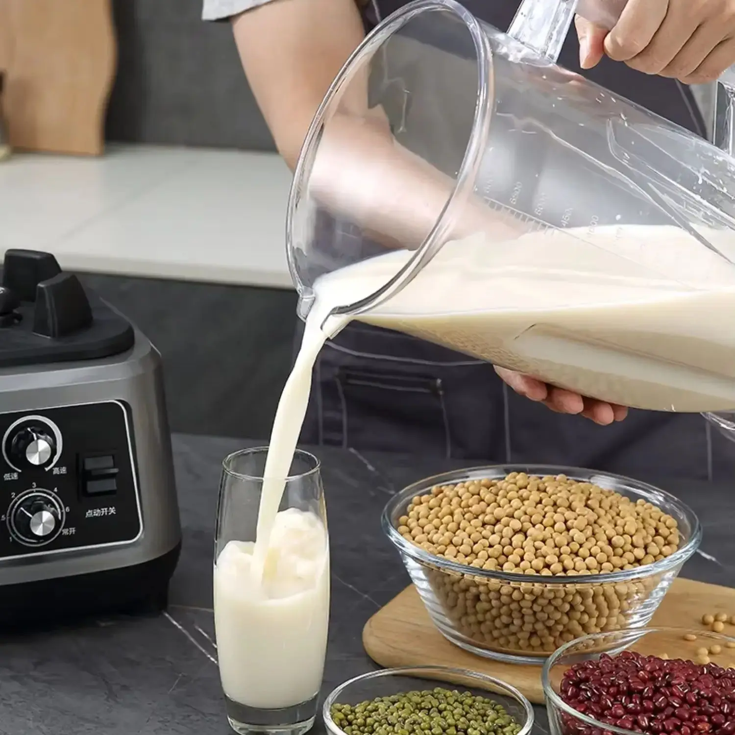 Soybean milk machine, commercial breakfast shop, on-site grinding, high-power, high-capacity wall breaking machine
