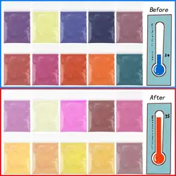 26Colors Thermochromic Pigment Thermal Color Change Temperature Powder DIY Epoxy Resin Crafts Nail Art Manicure Tool Decoration