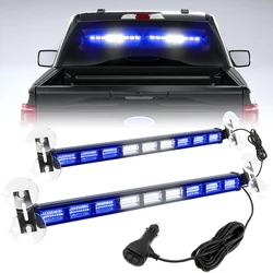 2in1 Car Emergency Light Bar Windshield LED Car Strobe Light 12-24V Police Lights Flashlight Amber White Warning Light