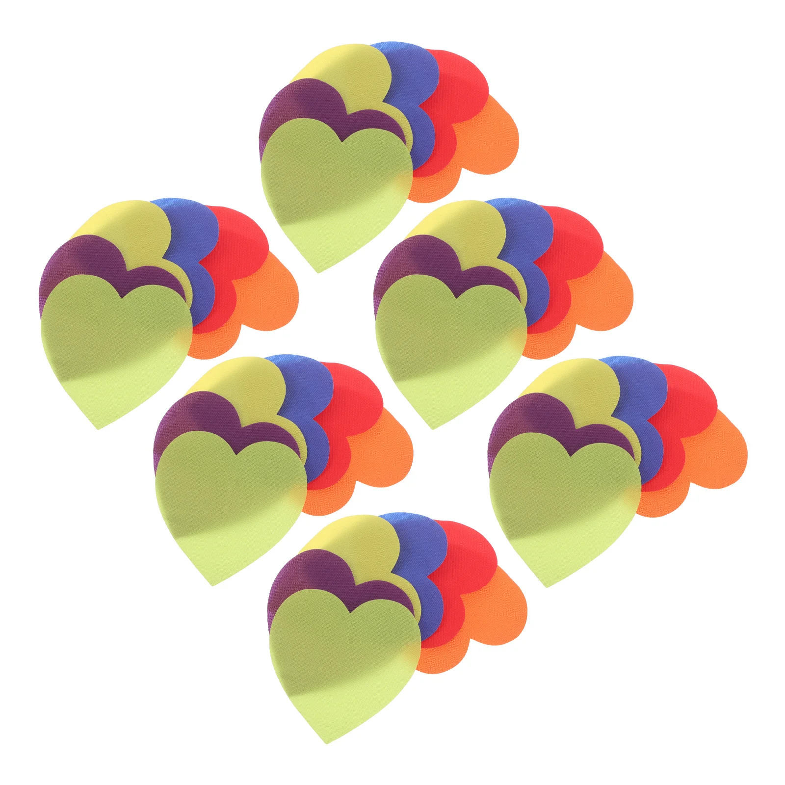 

30Pcs Nylon Carpet Spot Markers 125Mm Heart-Shaped Floor Dots for Teachers Classroom Rugs Activity Games Spatial Perception