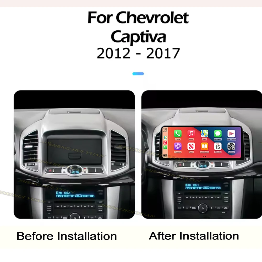 12.3 INCH Android 16 For Chevrolet Captiva 2012 2013 2014 2015-2017 Car Wireless CarPlay Android Auto Multimedia Display Screen - view 3