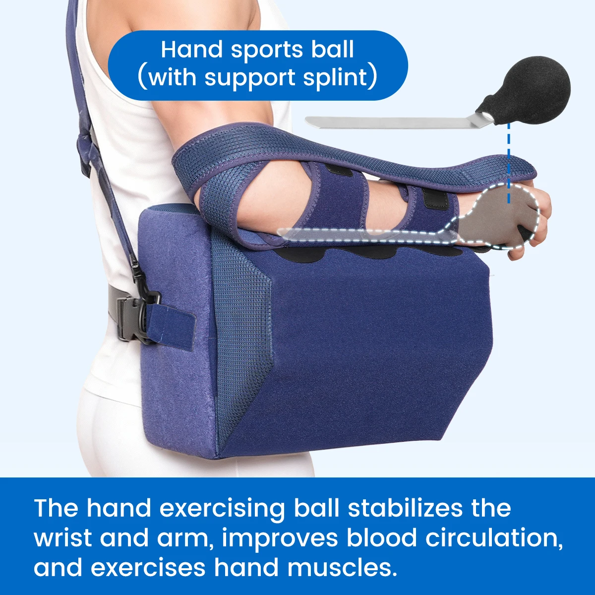 حبال اختطاف الكتف القابلة للتعديل من VELPEAU للتثبيت والعناية بعد العملية الجراحية، دعامة منع الحركة على الكتف لإصابة الذراع #4