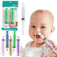Silicone Baby Nasal Aspirator Syringe Baby Nose Cleaner Kids Rhinitis Nasal Washer Reusable Nasal Irrigator Washing for Children