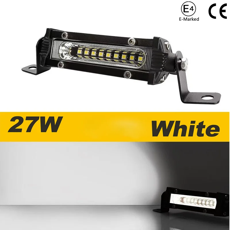 Faro de búsqueda de 24 V para automóvil todoterreno, camión, luz de inundación y punto de luz de 6500 K, DC 12-24 voltios, focos para camión 4x4 4WD, barra LED