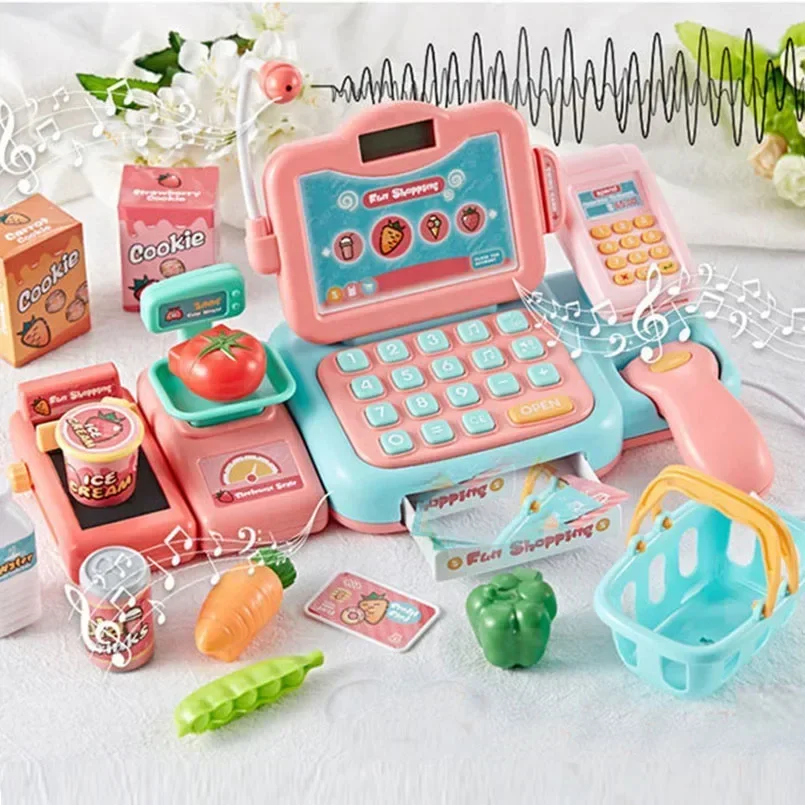 Mini Supermarket Cash Register for Kids  Educational Pretend Play Toy Perfect Birthday Gift for Girls