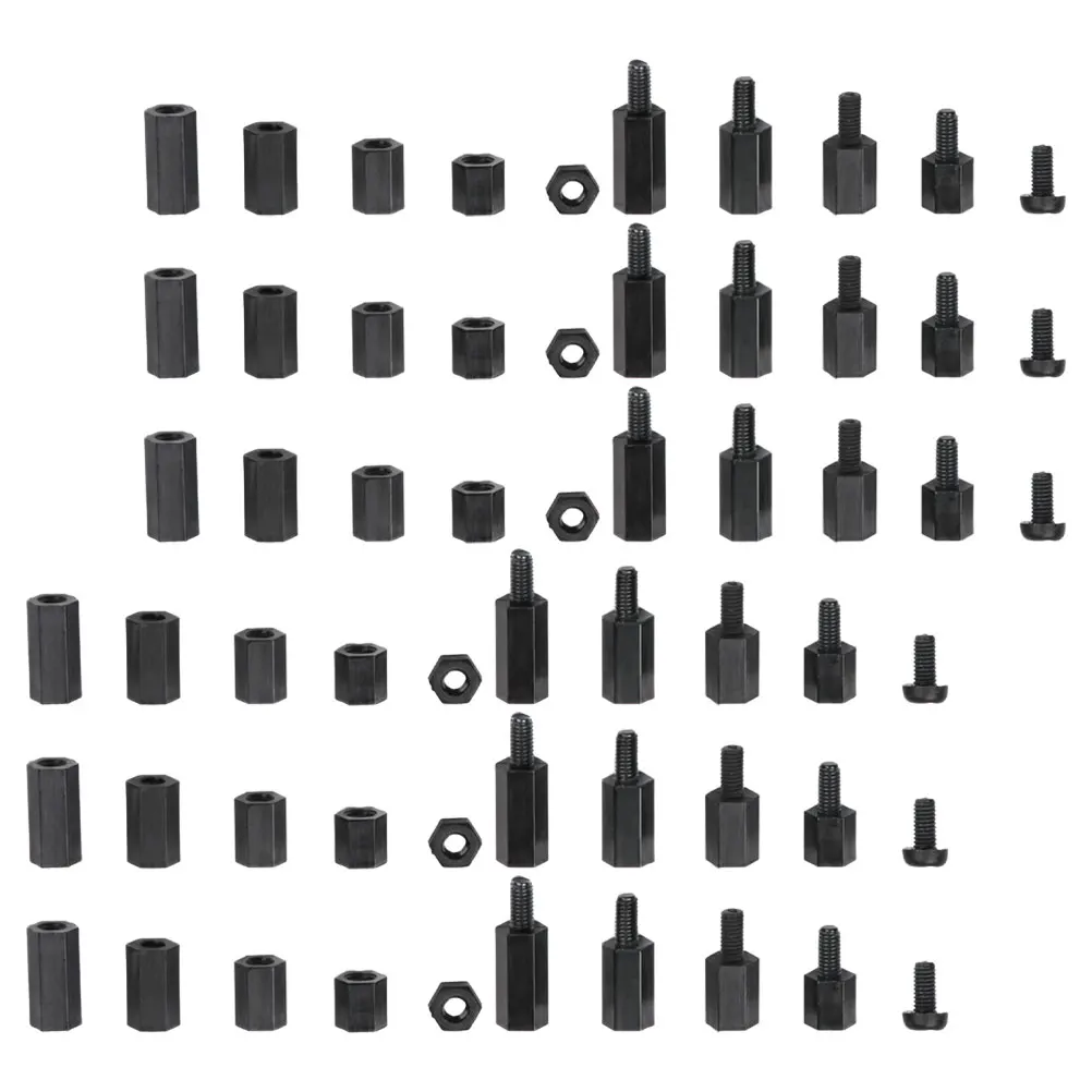 

180 Pcs Nylon Isolation Column StandoffsBracket Ladder Computer Standoffs Assortment Kit motherboard screws deck board