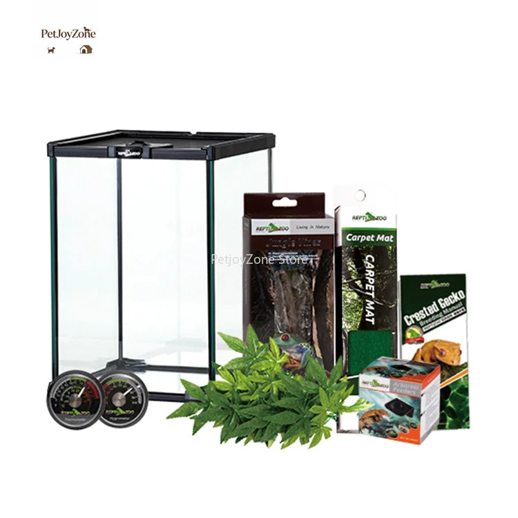 

2025 PetJoyZone AK0303G Crested Gecko Starter Kit-Reusable & Retractable Glass/Metal/Plastic Terrarium