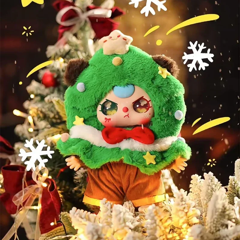 Bebê três feliz natal série 400% caixa cega de pelúcia brinquedos caixa mistério kawaii modelo boneca vinil coleção presentes aniversário natal