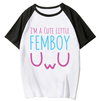 Femboy t-shirts women graphic manga tshirt female streetwear manga graphic clothing