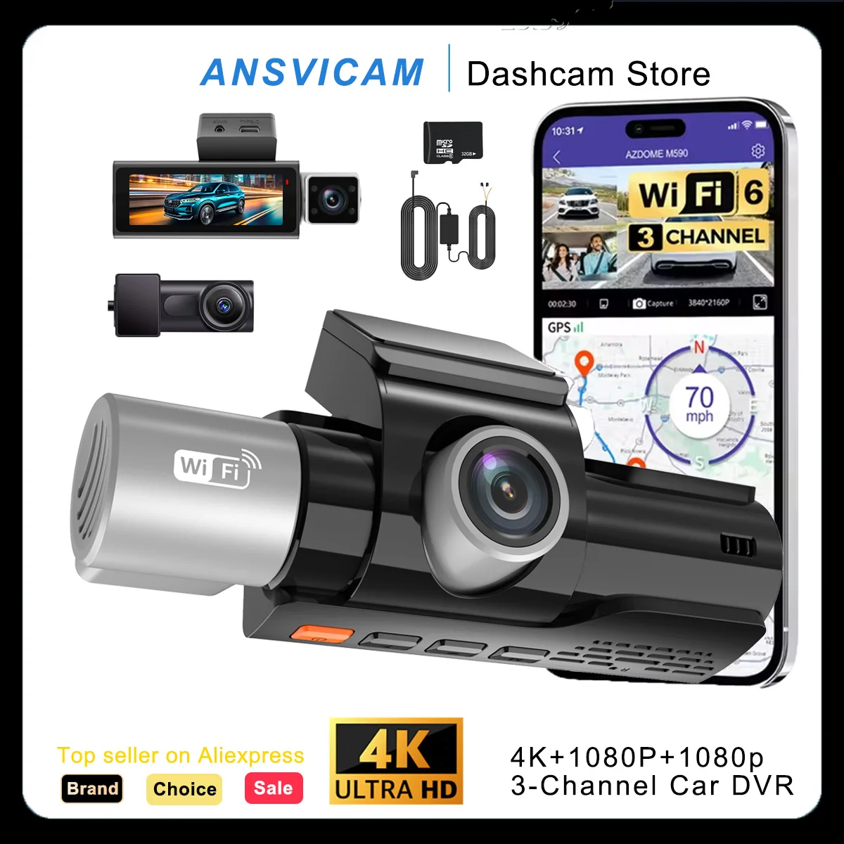 3 Channel Dash Cam … - image