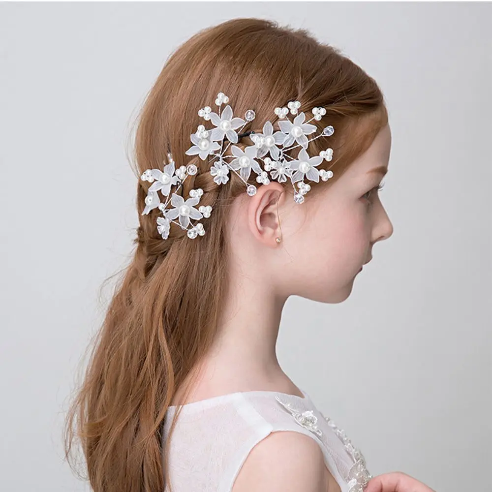 

Pearl Wedding Hair Jewelry Accessories Beautiful Plait Flower Hairpin Hair Clip Bride Hairpin Headdress