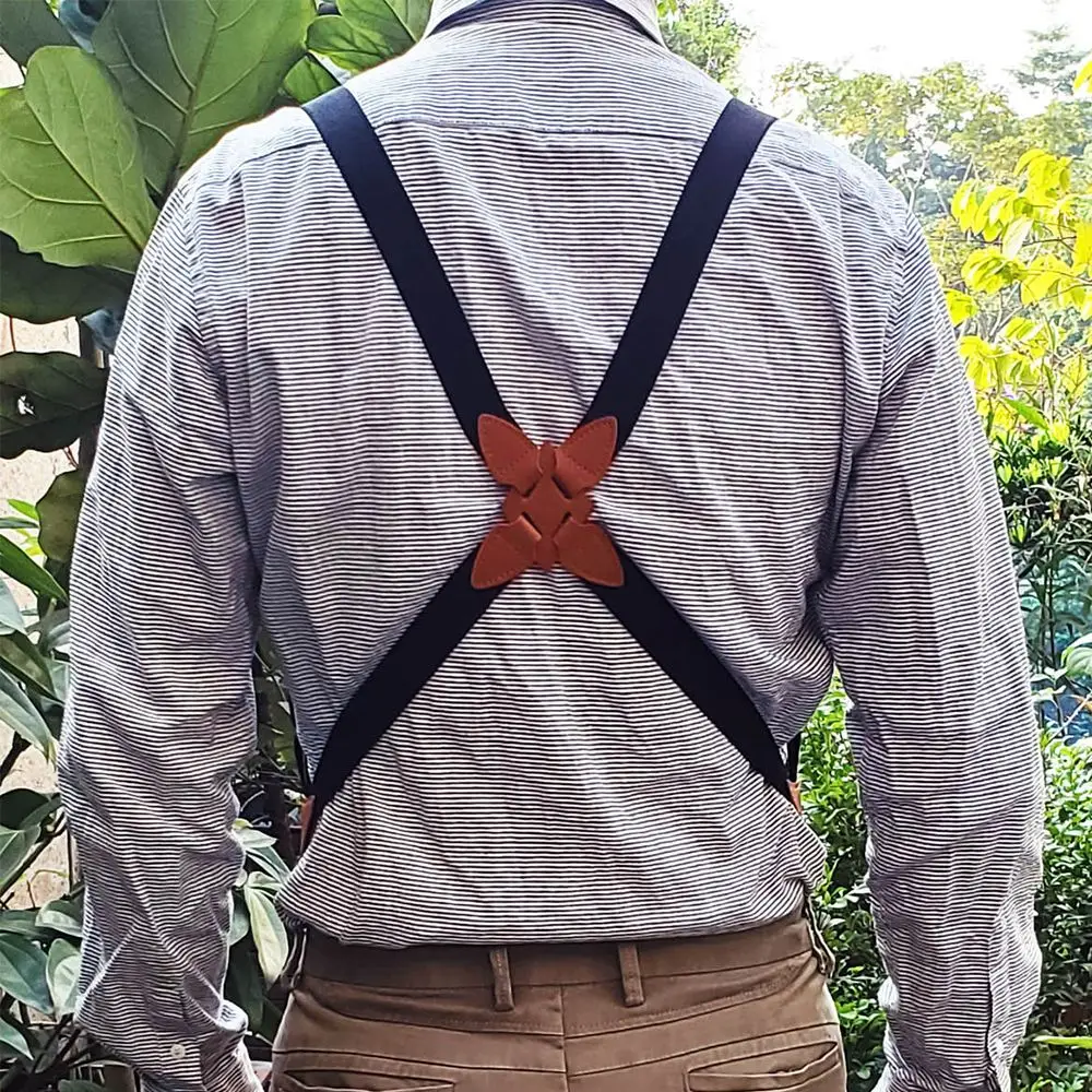 X Back Shirt Clip Shoulder Strap Gentlemen Strap Clip Adjustable Braces Elastic Belt Men's Suspenders Clips Hanging Pants Clip
