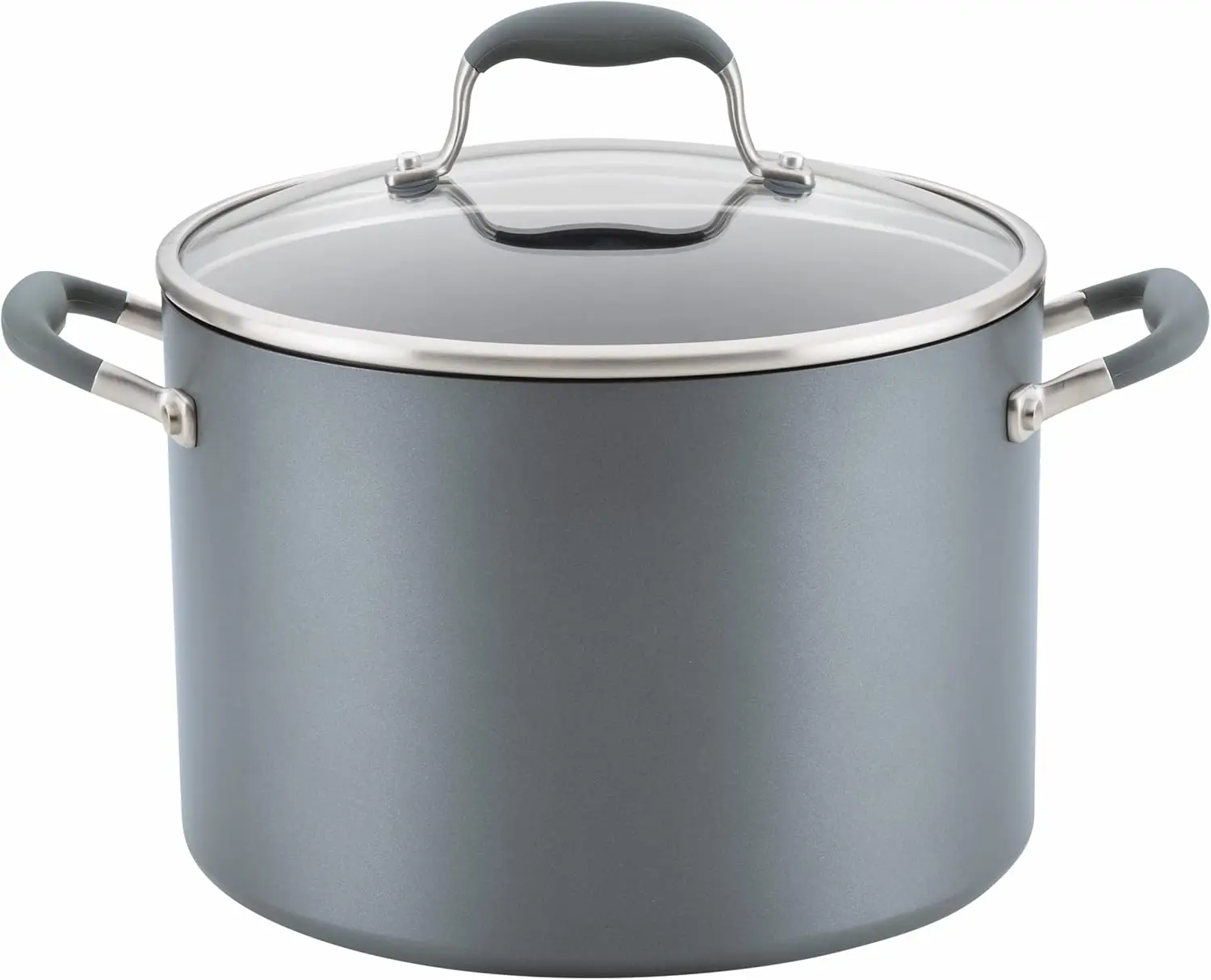 

10 Quart Stock Pot with Hard-Anodized Nonstick Surface, Moonstone Color for Home Cooking