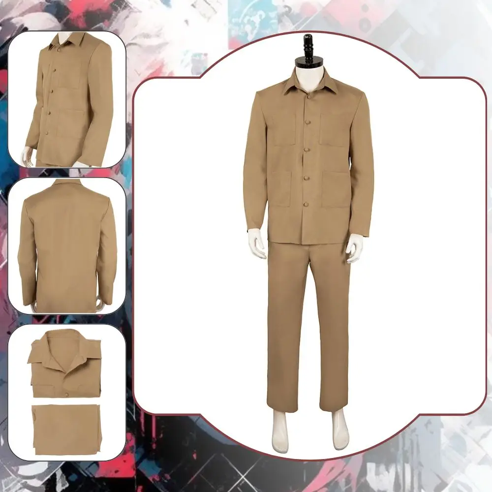 

2024 El Hoyo Cosplay Prison Men Costume Disguise for Adult Uniform Jacket Shirt Pants Outfits Halloween Carnival Party Clothes