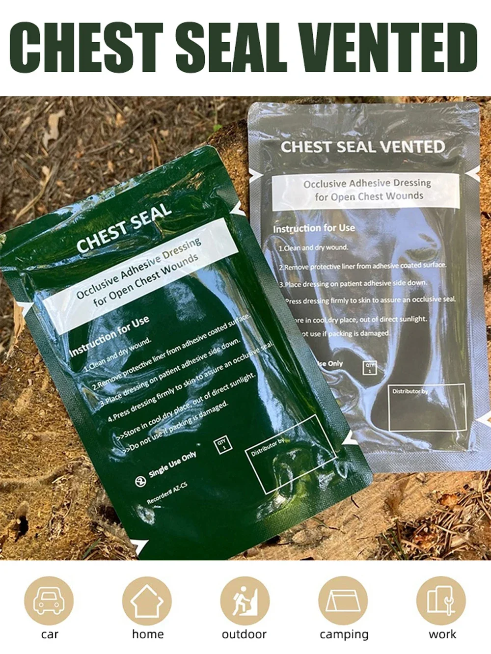 1pc North American Rescue Hyfin Chest Seal Medical Chest Seal Vented Outdoor Emergency First Aid Freeshipping image 6