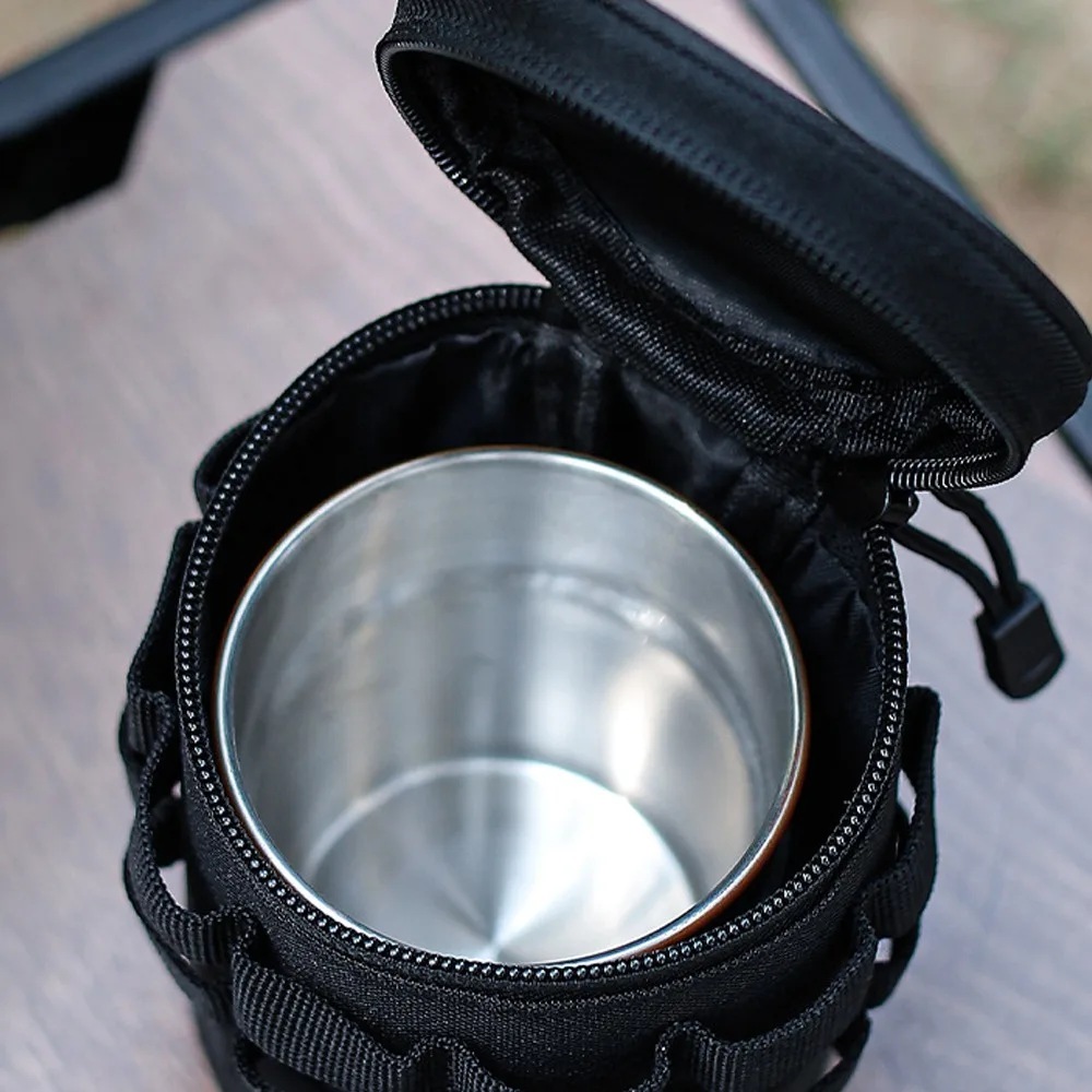 Durable Multifunctional Outdoor Cup Storage Bag Oxford Cloth Portable Water Bottle Pouch Propane Tank Bag Camping