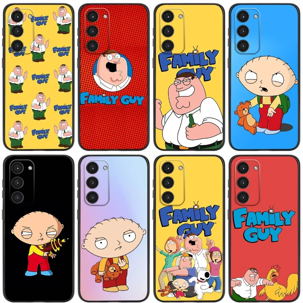 Cute Family G-Guy Phone Case For Samsung Galaxy A20,A21s,A22,A31,A32,A52,A53,A72,73,A80,A91 Soft Liquid Silicone Black Cover