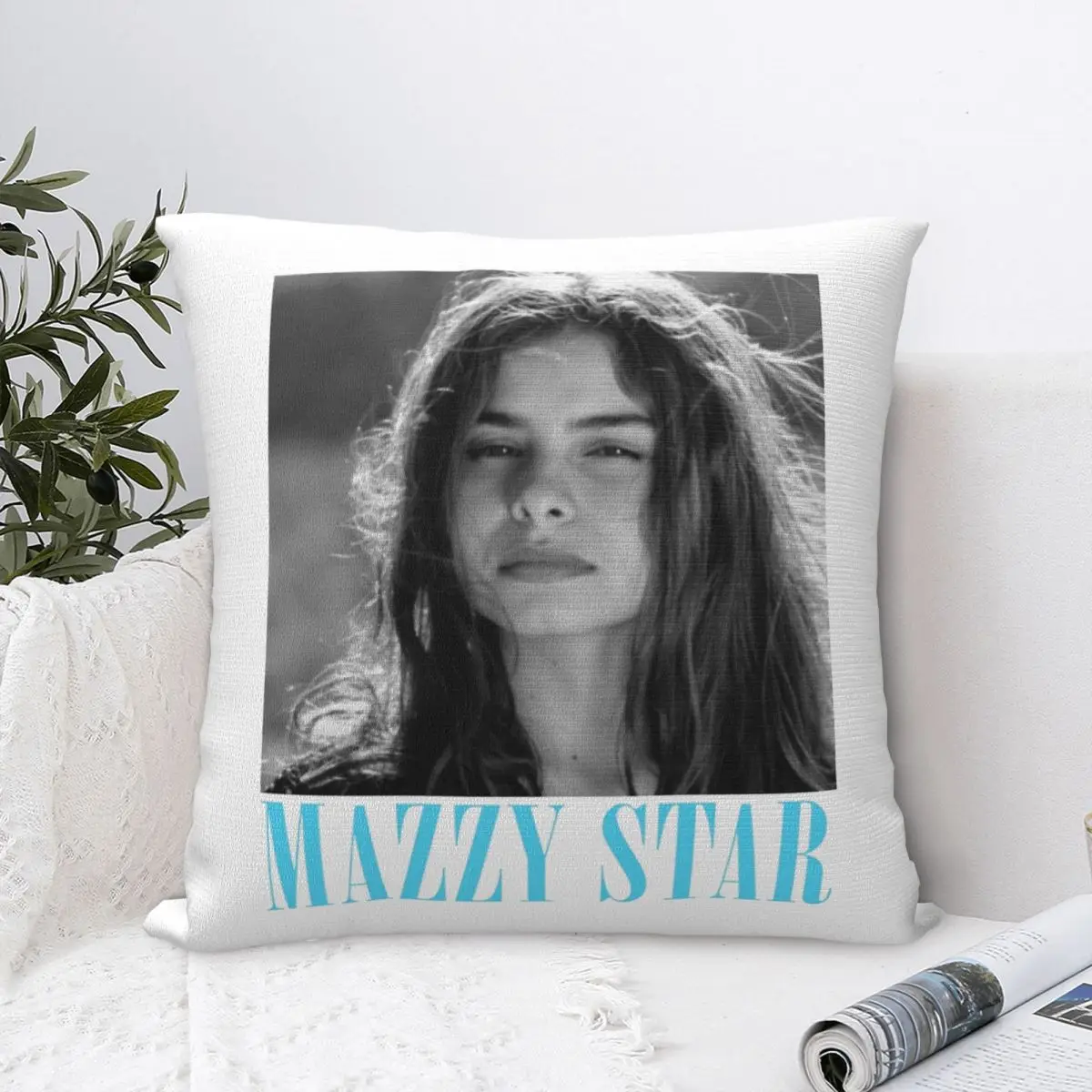 Mazzy Star Punk Rock Pillowcase Polyester Cushion Cover Decorations Throw Pillow Case Cover Living Room Zipper 40*40cm