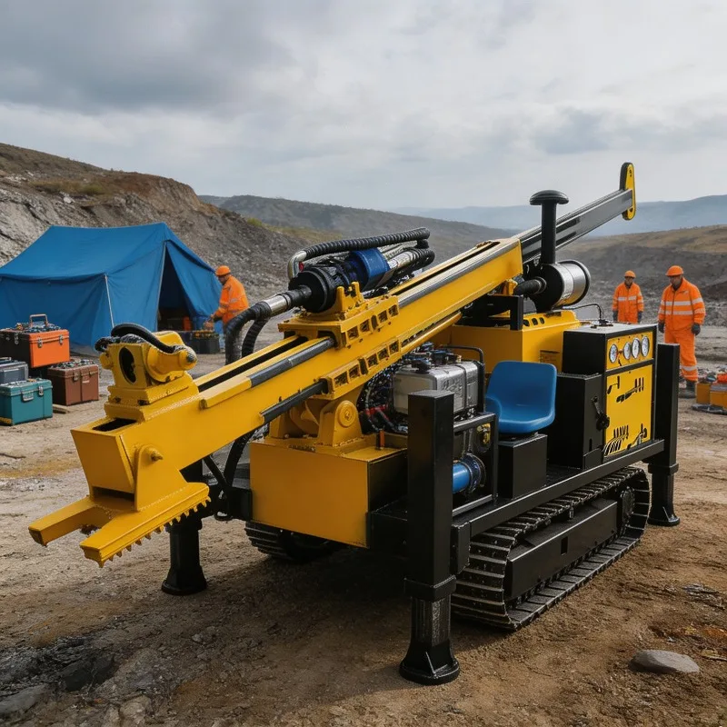 Open Pit Mine Exploration Crawler Chassis Full Hydraulic Coring Drill Machine for Geological Core Analysis Customized