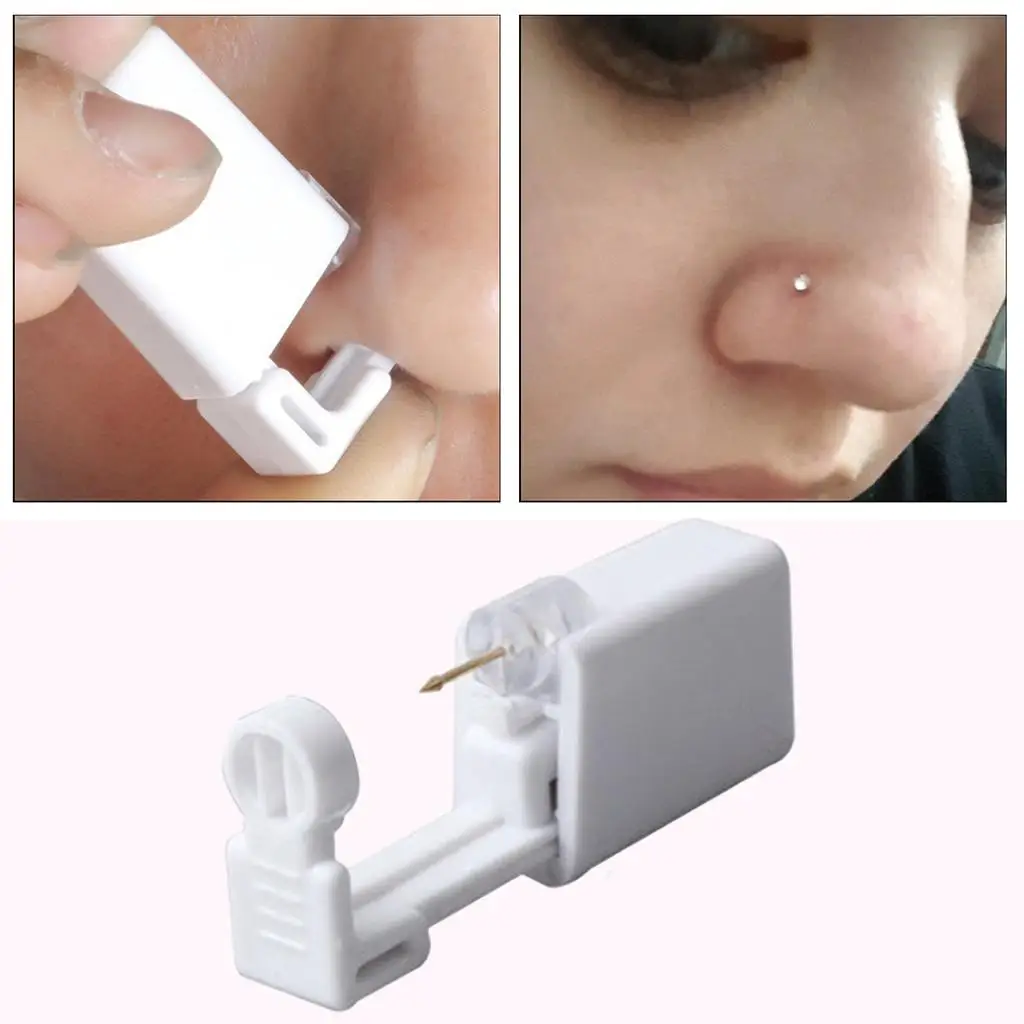 المنزلية مسمار الأذن الأنف الجسم ثقب القرط ترصيع النساء الرجال الأبيض