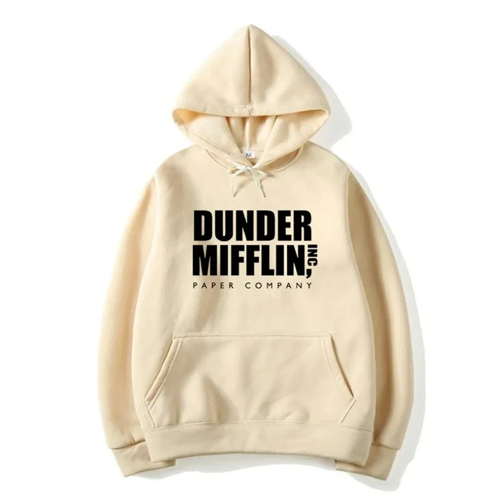 The Office Dunder Mufflin INC Paper Hoodie Dwight Schrute Bluza Mężczyźni Kobiety Bluzy Casual Pullover Sweter z kapturem