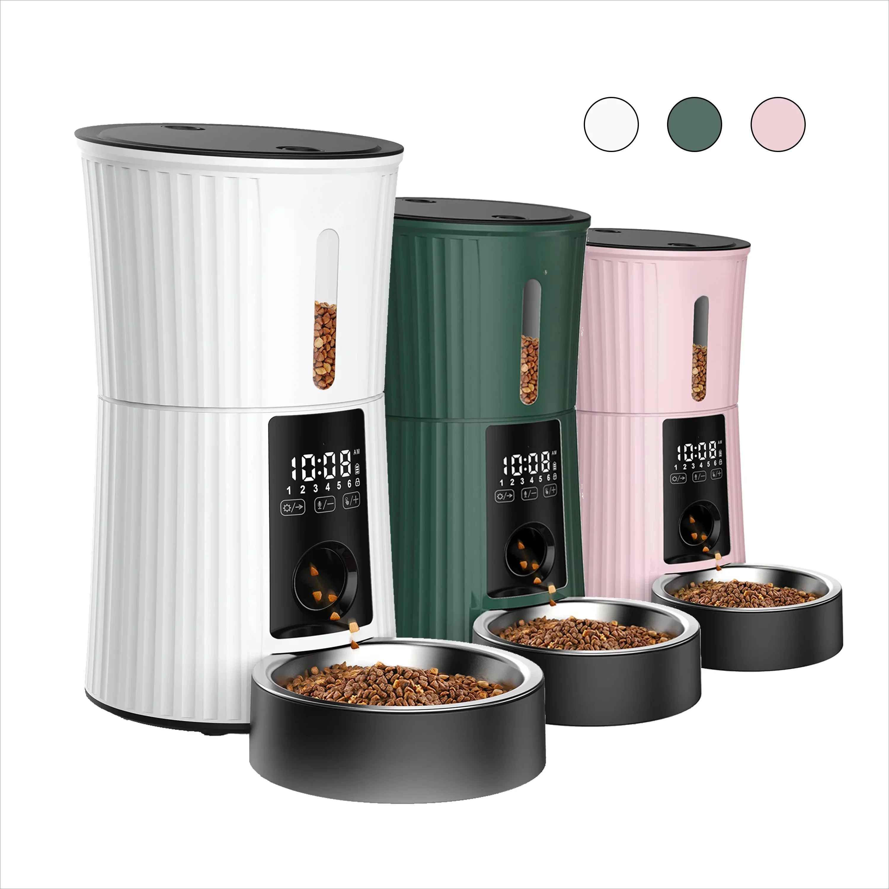 

4L Dry Food Dispenser Electric Automatic Pet Food Timed Feeder for Puppies, Cats and Dogs