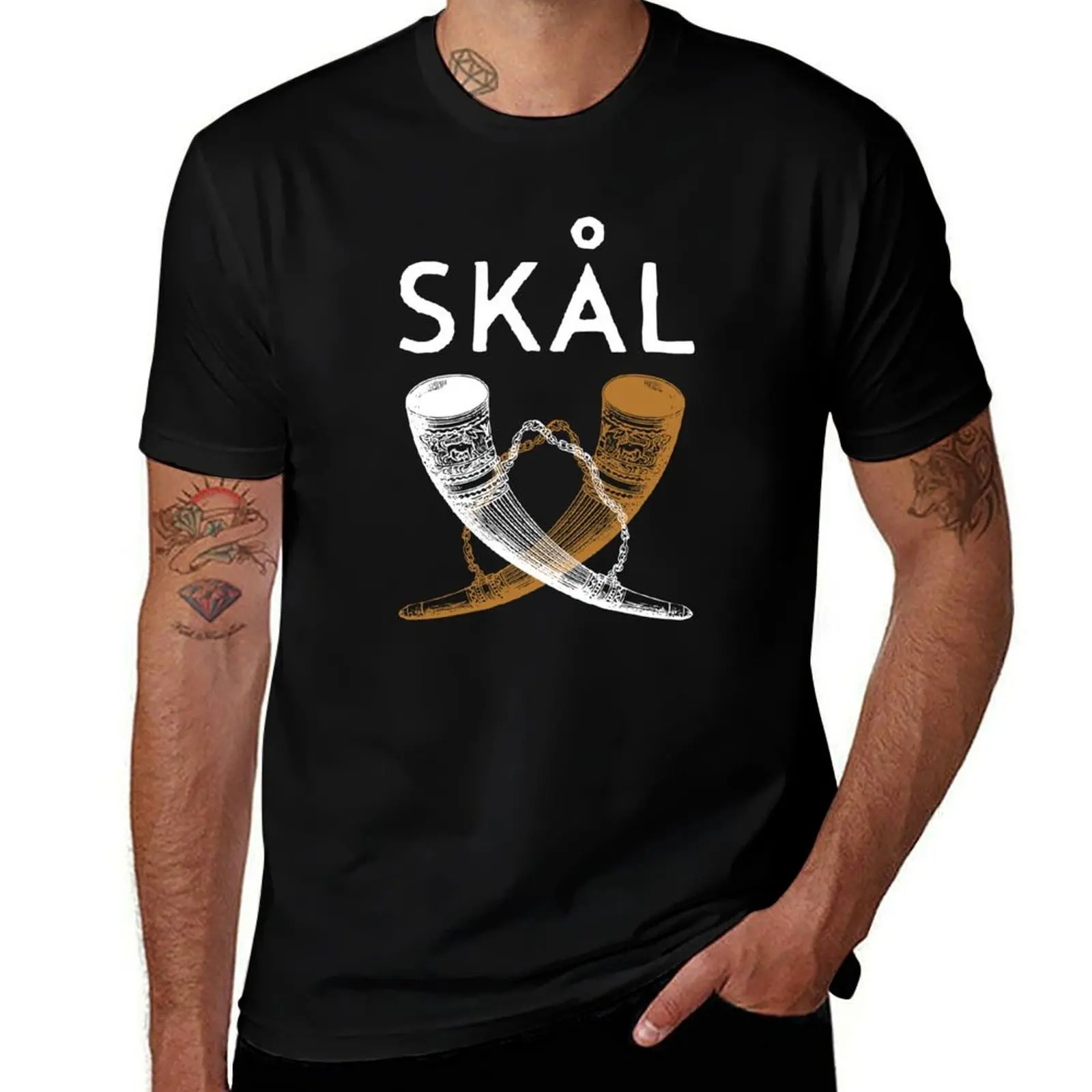 Sk?l, fight for Valhalla T-Shirt Classic Graphic Short Sleeve Top T-Shirt