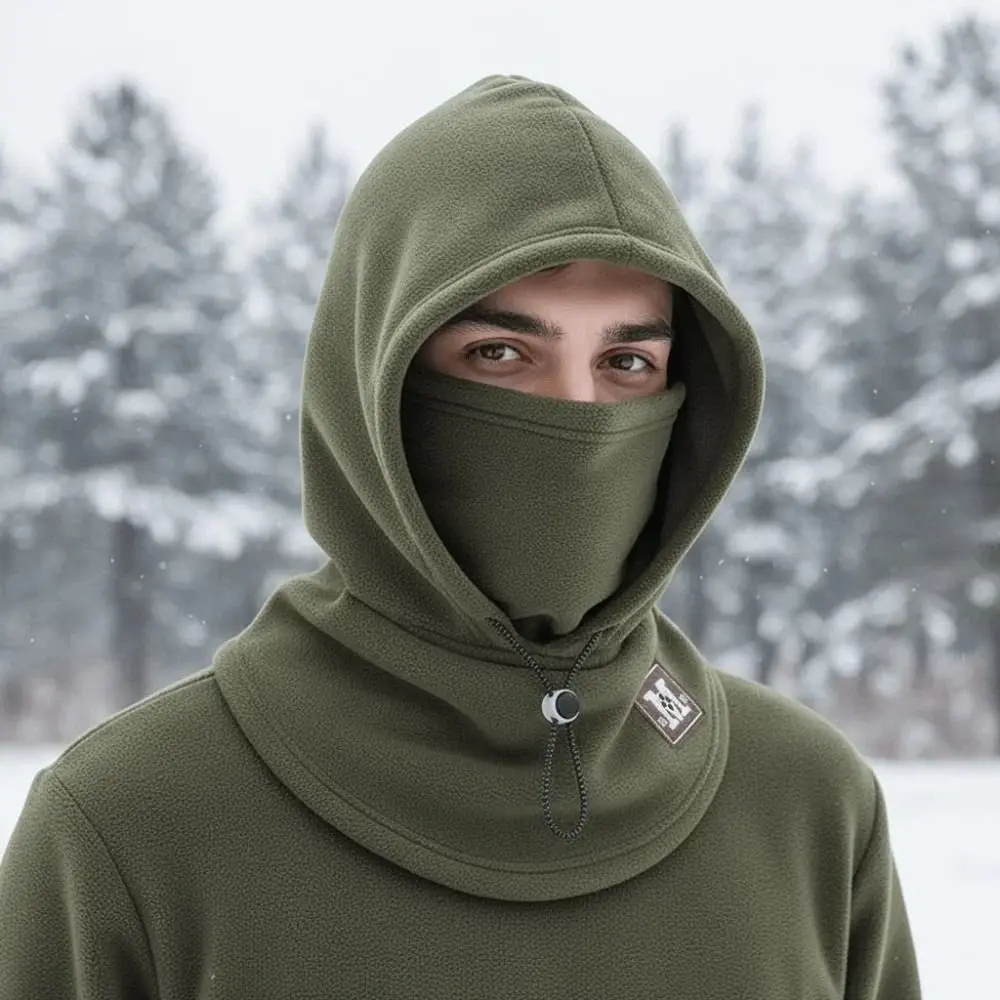 

Защита ушей от холода, кепка с капюшоном, однотонная флисовая Балаклава, женская и мужская зимняя пуловерная кепка