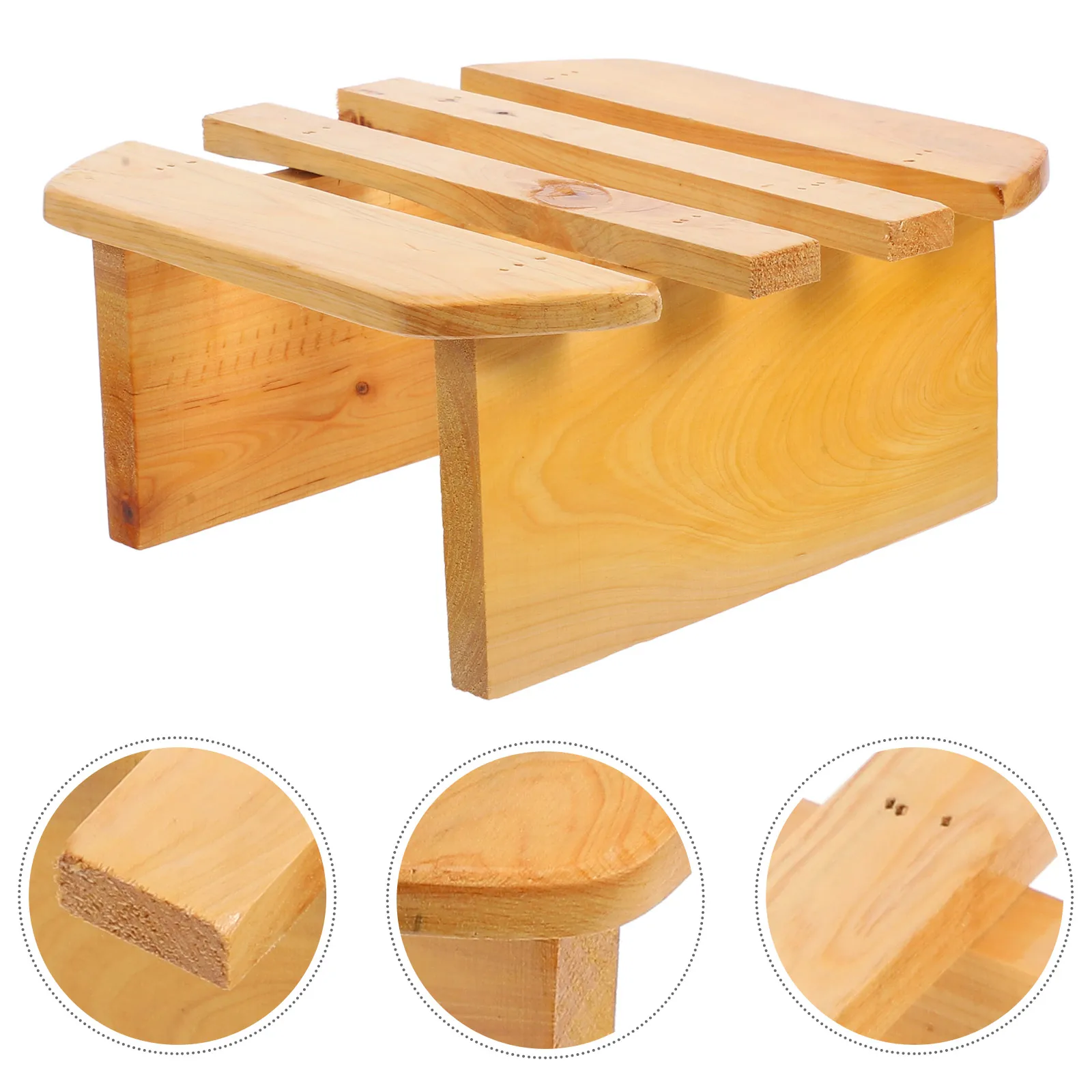 

Wooden Foot For Bath Japanese Style Small Chair Kids Toddler Step Stool Solid Wood Bathtub Bedside Foldable Mini Stool Durable