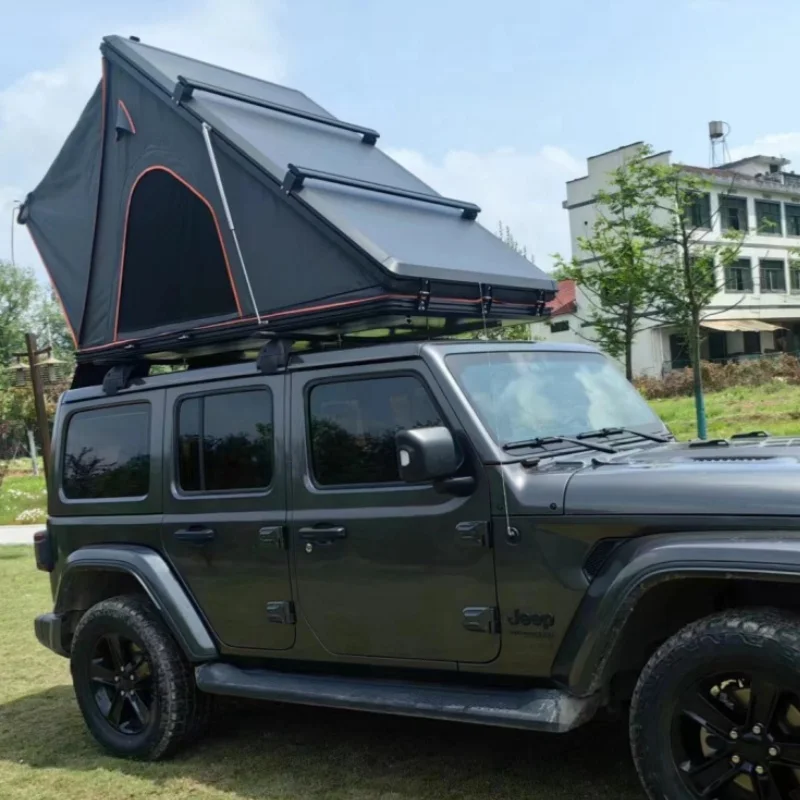 Wholesale Factory Price Triangle Rooftop Tent Lightweight Car Roof Top  Hard Shell Camping e