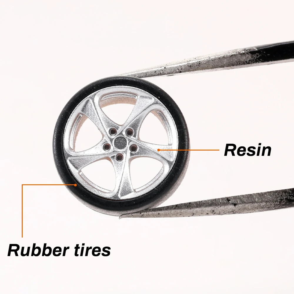 1:64 مقياس نموذج عجلات السيارة الحافات 4 قطعة 1 مجموعة ثلاثية الأبعاد المطبوعة الراتنج الحافات مع الإطارات المطاطية للعجلات الساخنة MINI GT Tomica JDM ترقية السيارة #5