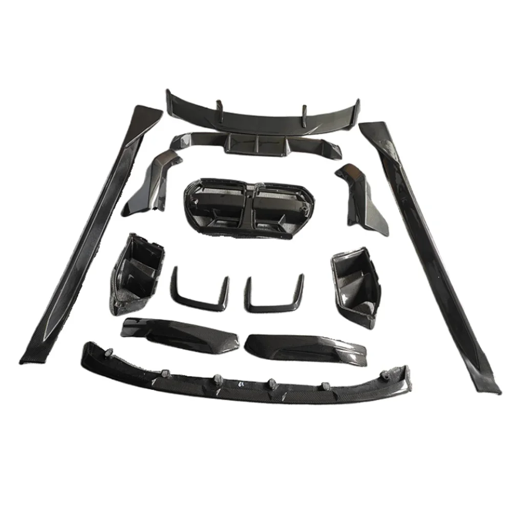 

Комплект обвесов для G80 M3 G82 M4 - передний сплиттер, боковые пороги, задний диффузор и спойлер