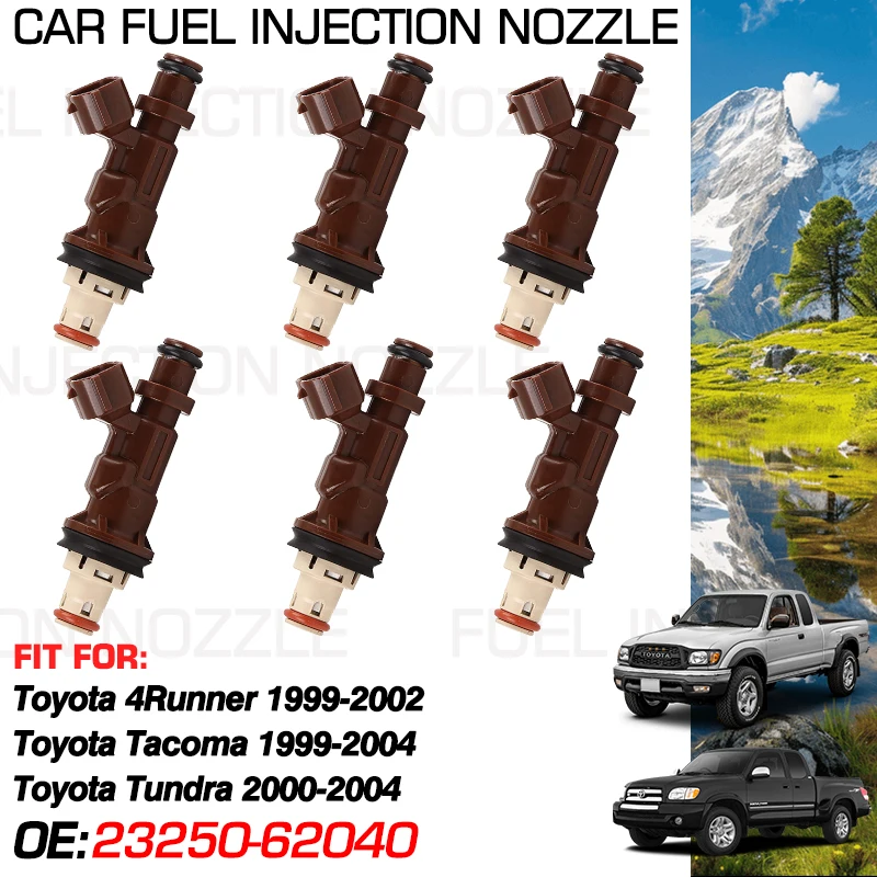 for Toyota 4Runner N180 1999-2002 Toyota Tacoma 1999-2004 Toyota Tundra 2000-2004 1x Fuel Injectors Nozzle Injection 23250-62040