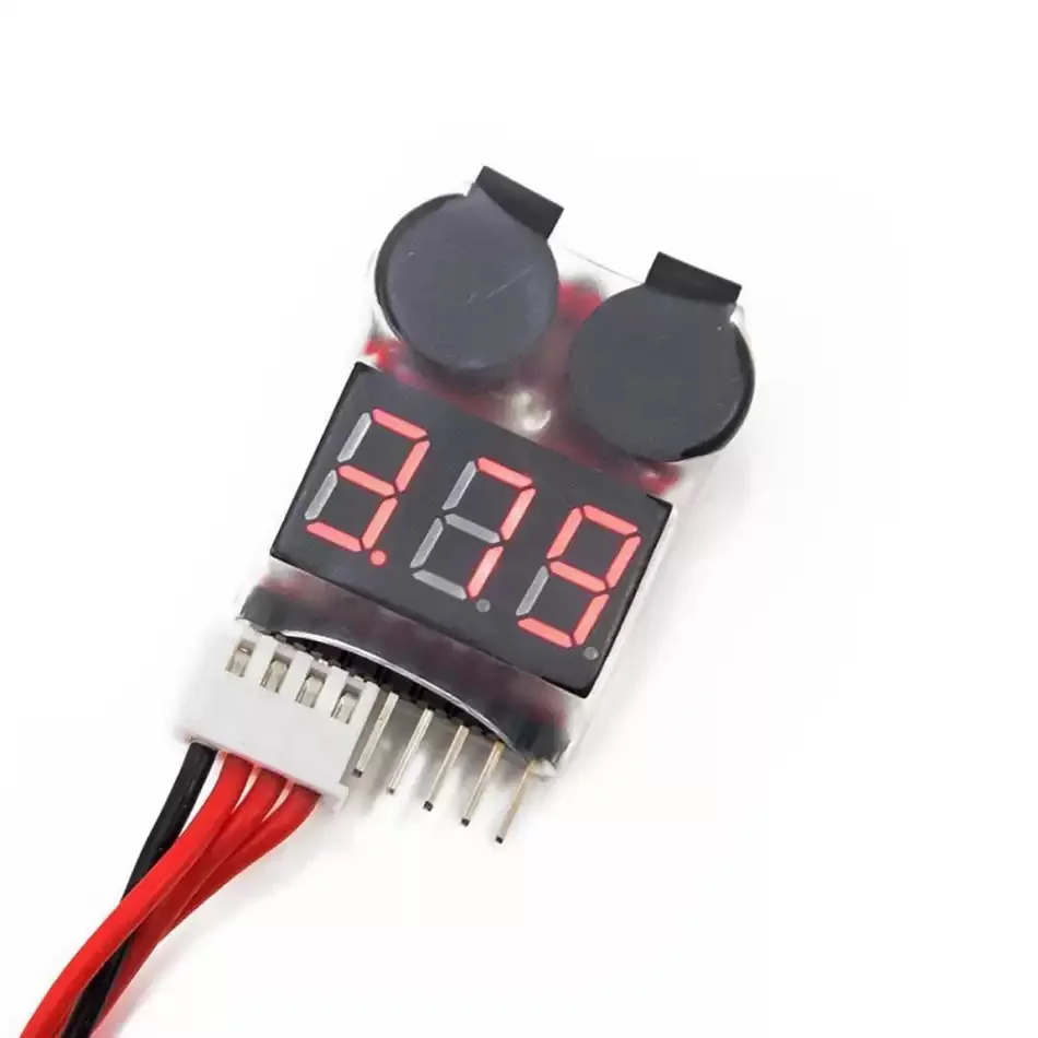RC 1-8s Lipo Battery Tester Monitor Low Voltage Buzzer Alarm Voltage Checker With LED Indicator For Lipo Li-Fe LiMn Li-ion