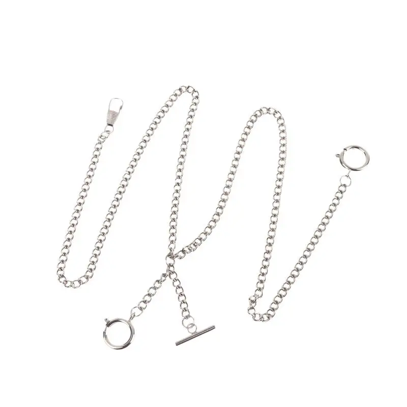 Doppelte Taschenuhrkette, Kettengliederkette, Taschenkette mit Clip für Männer und Frauen, als Weihnachts- und Vatertagsgeschenk – Detail 5