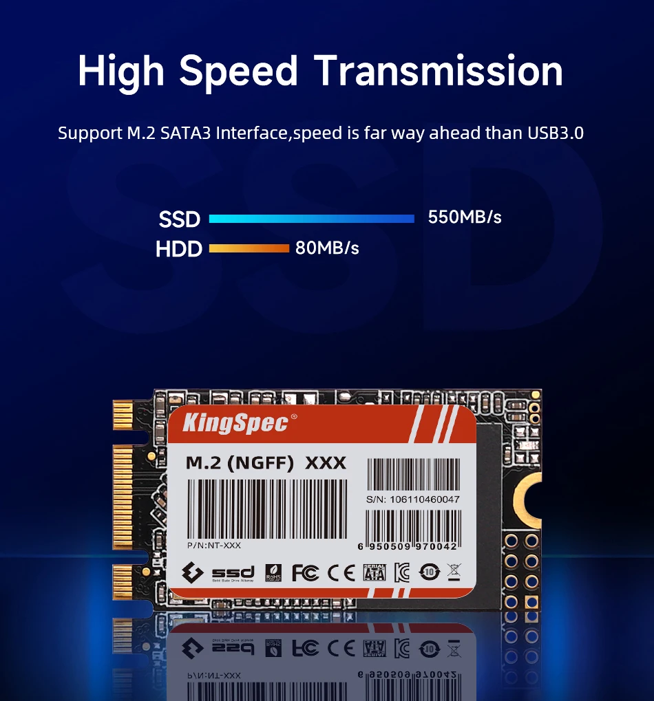 KingSpec SSD M.2 128GB 120GB 256GB 240GB 512GB 1TB 2TB القرص الصلب HDD M2 HD 2242 M.2 SATA ديسكو صلب Ssd لأجهزة الكمبيوتر المحمول المكتبية