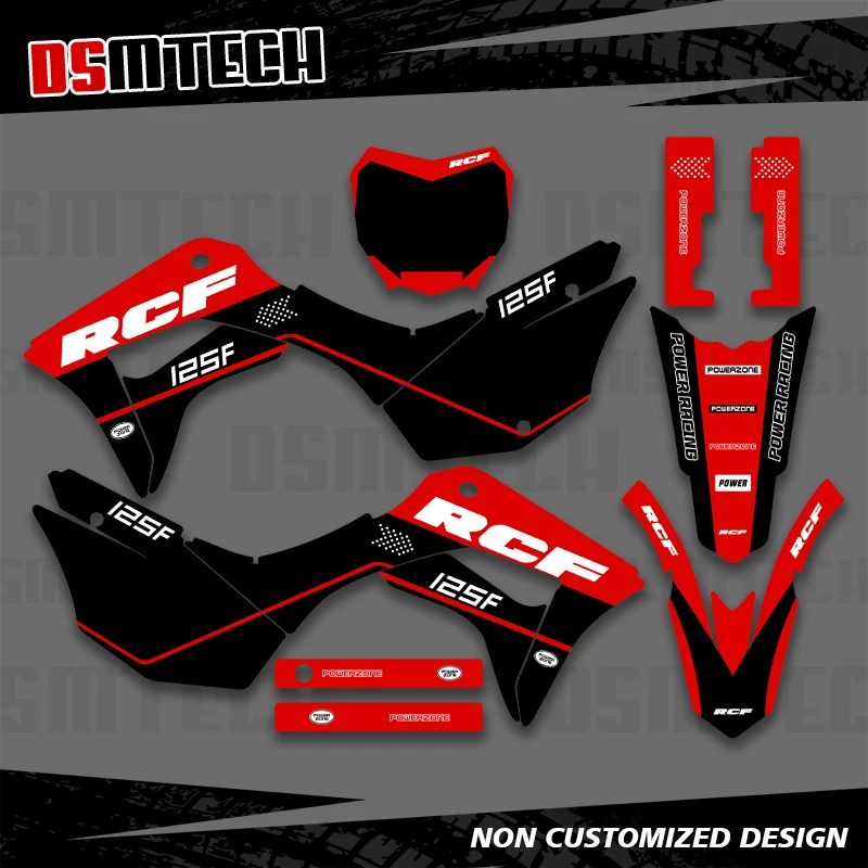 

DSMTECH для HONDA CRF 125F CRF125F 2019 2020 2021 полностью графические наклейки наклейки мотоцикл фон на заказ 002