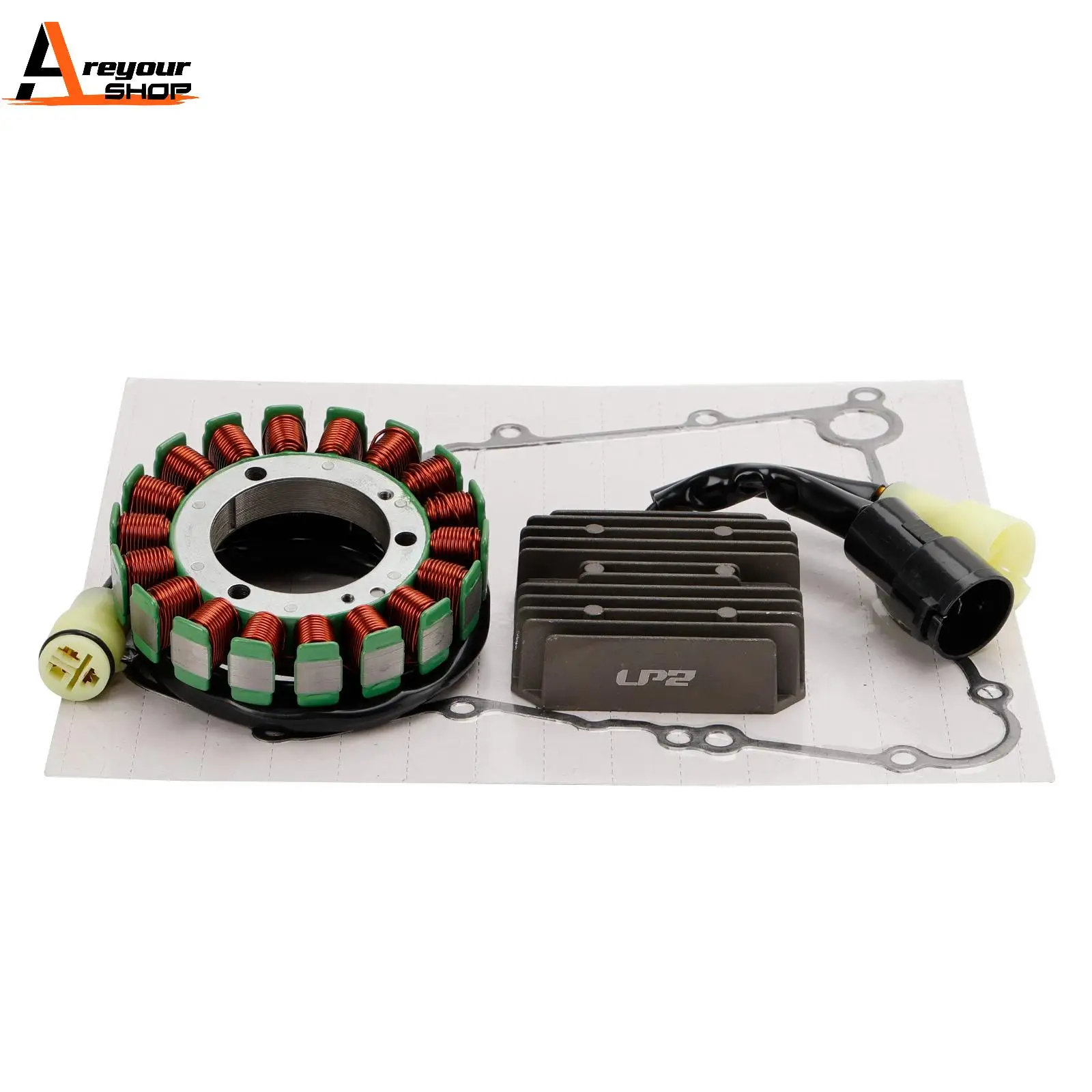 

Areyourshop STATOR GENERATOR REGULATOR RECTIFIER FOR KAWASAKI KVF PRAIRIE 650 700 4X4 02-06