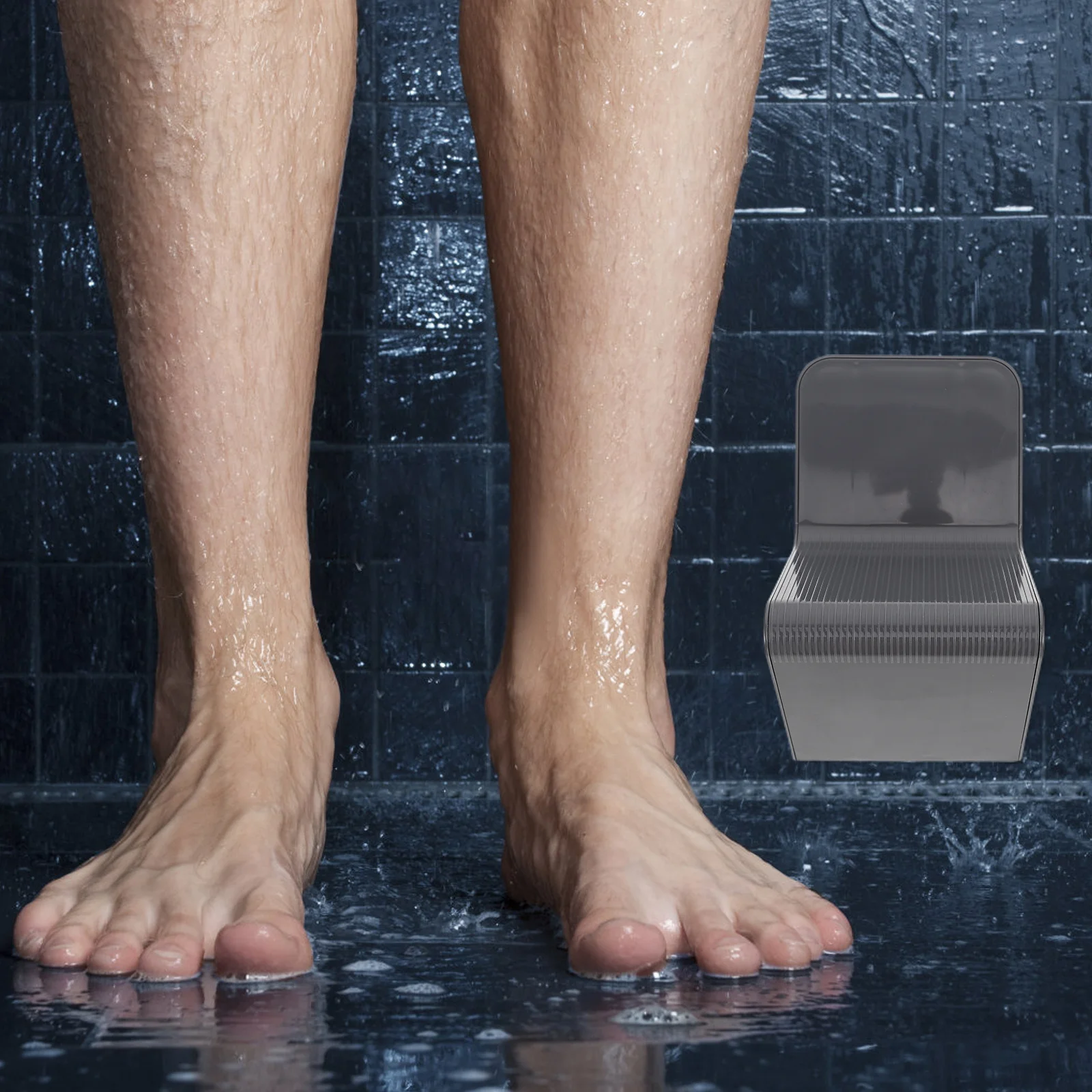 

Anti Slip Wall Mounted Shower Footrest for Pregnant Women Elderly No Drill Installation Shaving Legs Foot Stool