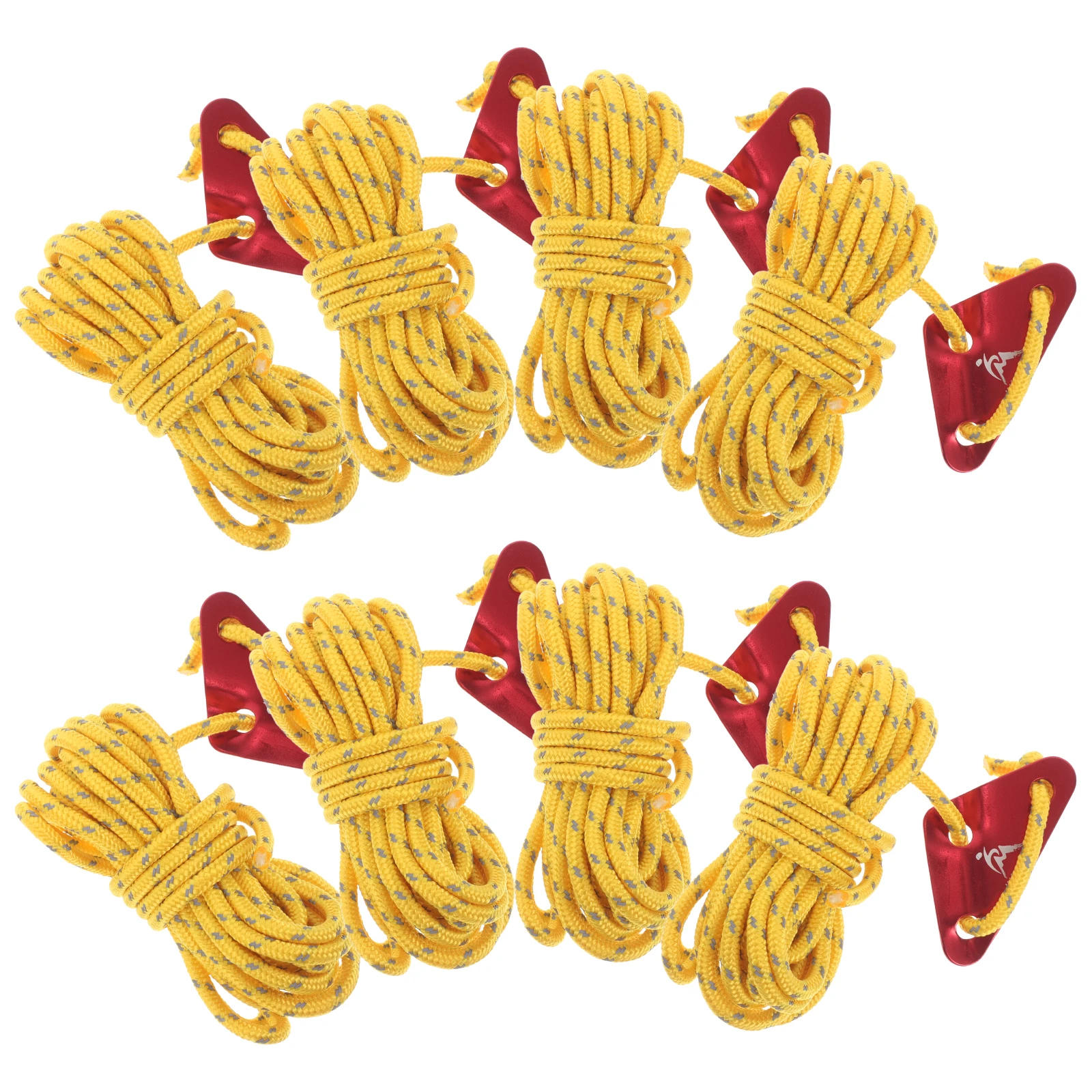 

8pcs Windproof Tent Rope Reflective Camping Gear Mountaineering Cord Adjustable Length Outdoor Accessories