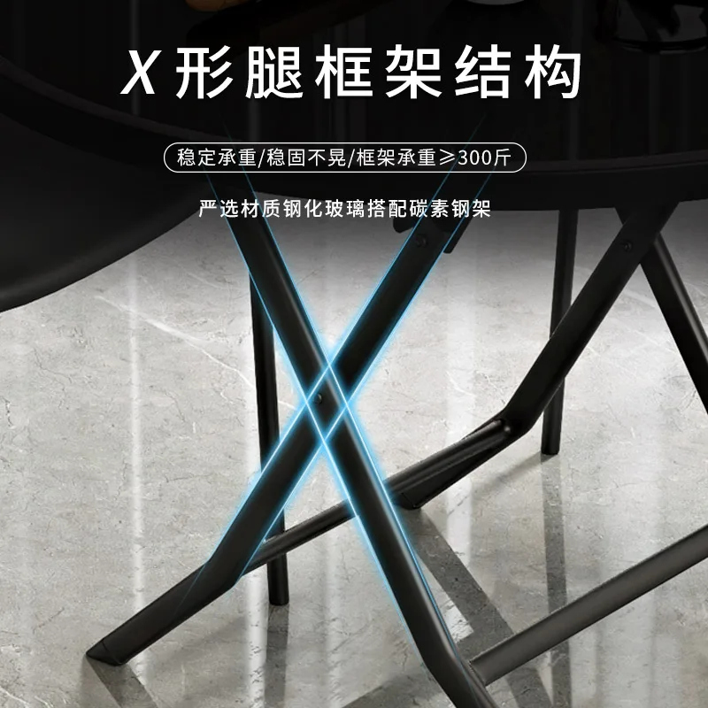 Furniture for small-sized apartments square table round  small folding outdoor dining table tempered glass folding