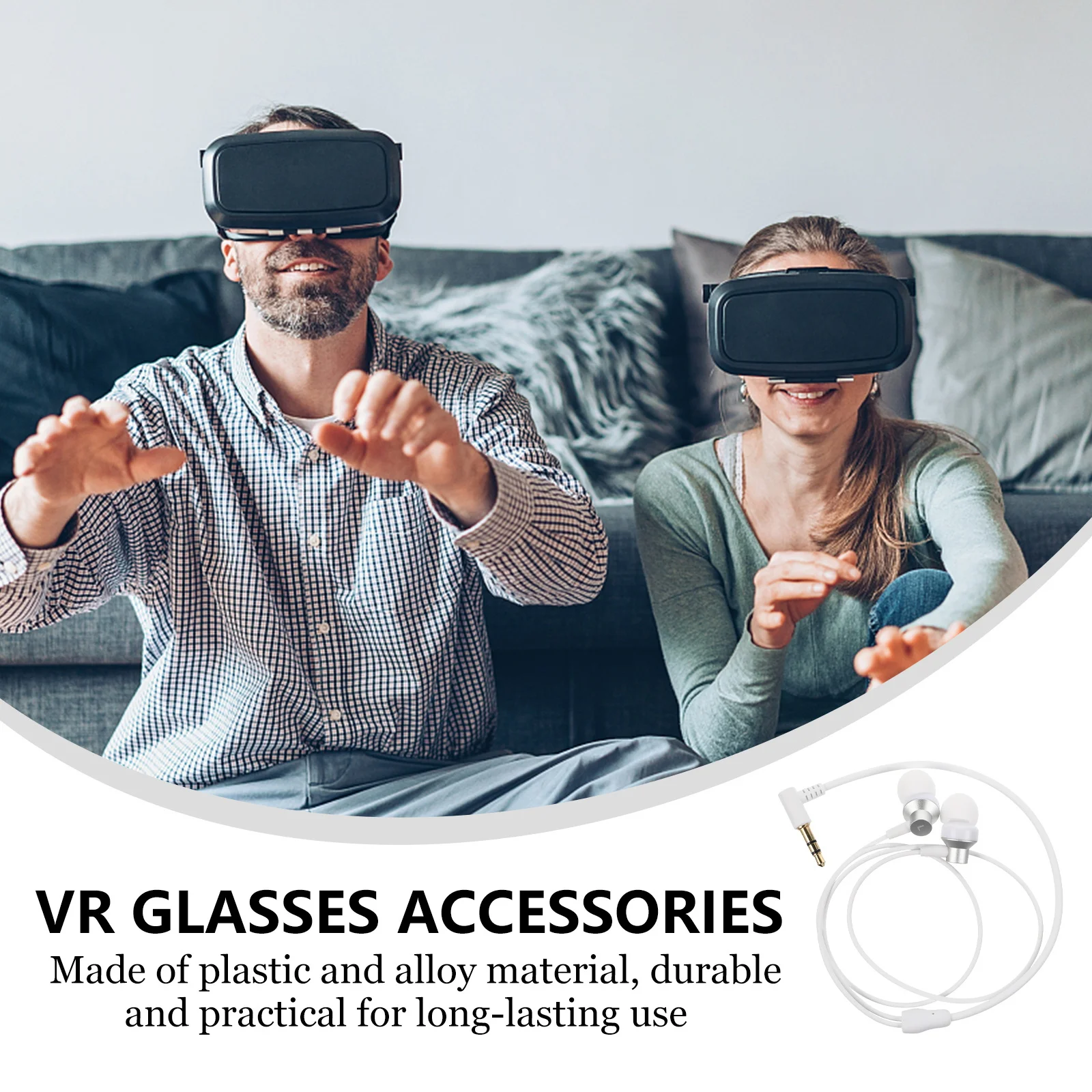 

VR Glasses Headset Gaming Earbuds Tight and Powerful Bass Practical Top-level Configuration
